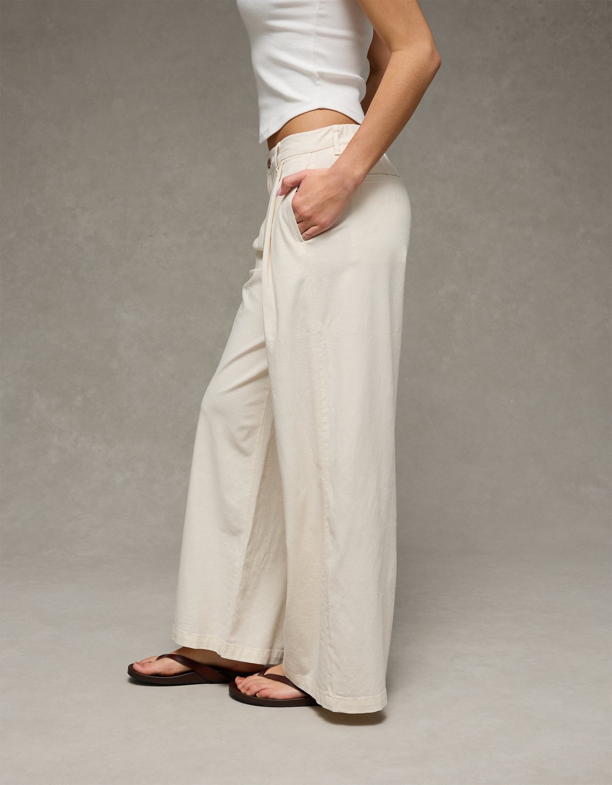 AE Low-Rise Linen-Blend Trouser - image 5