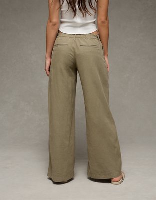 AE High-Waisted Linen-Blend Trouser