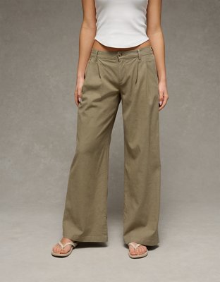 AE High-Waisted Linen-Blend Trouser
