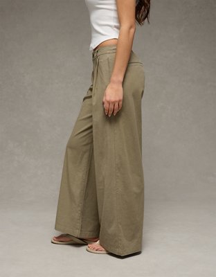 AE High-Waisted Linen-Blend Trouser
