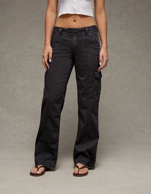 AE Low-Rise Cargo Pant — Faded Black by American Eagle