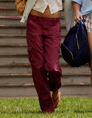 AE Low-Rise Cargo Pant — Bordeaux by American Eagle