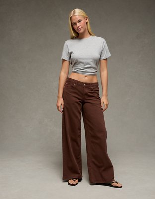 AE Dreamy Drape Stretch Low-Rise Ultra Wide-Leg Pant