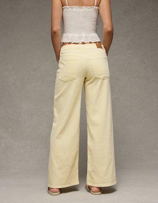 AE Dreamy Drape Stretch Low-Rise Ultra Wide-Leg Pant