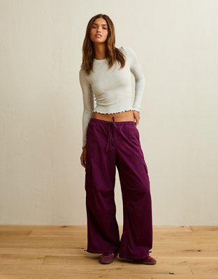 AE Low-Rise Baggy Cargo Parachute Pant | American Eagle