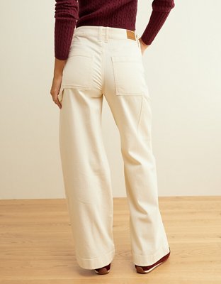 AE Stretch Super High-Waisted Wide-Leg Cargo Pant
