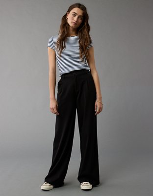 AsYou super high waisted pants in black