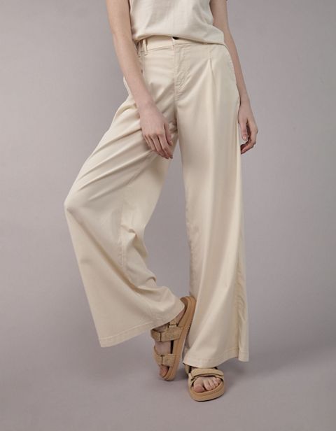 Женские брюки American Eagle AE Stretch Super High-Waisted Baggy Wide-Leg Trouser