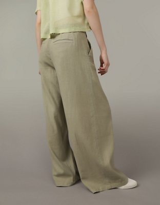 AE High-Waisted Linen-Blend Trouser