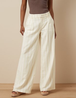 AE Striped Linen-Blend Trouser