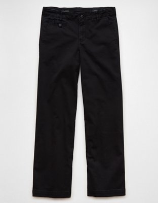 Женские брюки American Eagle AE Stretch Mid-Rise Wide-Leg Khaki Trouser — фото 3