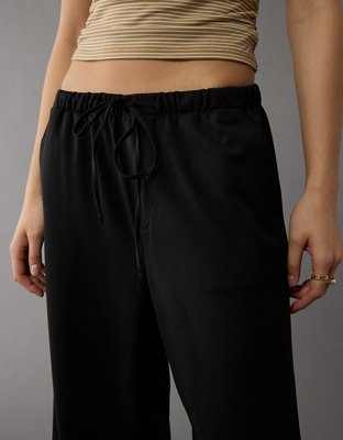 Pantalon à taille basse à ceinture élastique pavot AE