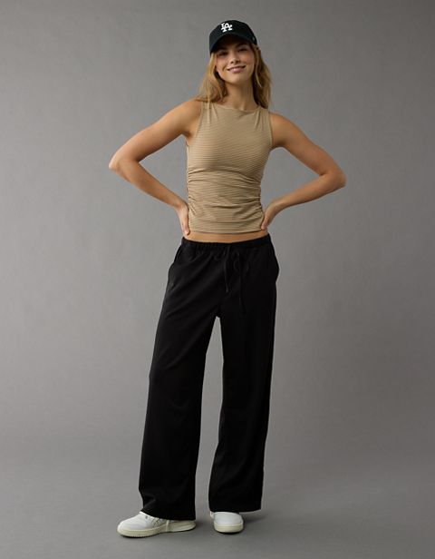 Женские брюки American Eagle AE Low-Rise Pull-On Poppy Trouser