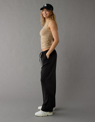 Pantalon à taille basse à ceinture élastique pavot AE