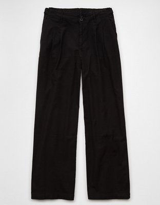 AE Stretch Linen-Blend High-Waisted Wide-Leg Trouser