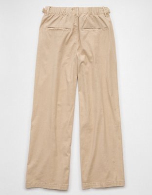 AE Stretch Linen-Blend High-Waisted Wide-Leg Trouser