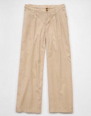 AE Stretch Linen-Blend High-Waisted Wide-Leg Trouser