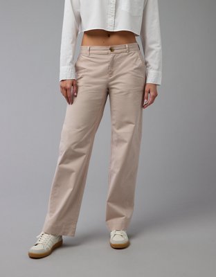 Pantalon kaki à jambe effilée extensible AE