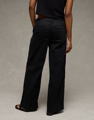 AE Stretch High-Waisted Wide-Leg Khaki Pant