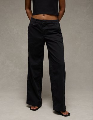 AE Stretch High-Waisted Wide-Leg Khaki Pant