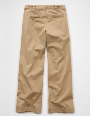 AE Stretch High-Waisted Wide-Leg Khaki Pant