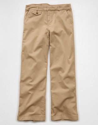 AE Stretch High-Waisted Wide-Leg Khaki Pant