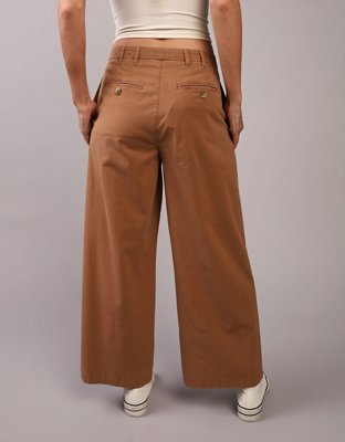AE Stretch Super High-Waisted Ultra Wide-Leg Ankle Trouser