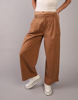AE Stretch Super High-Waisted Ultra Wide-Leg Ankle Trouser