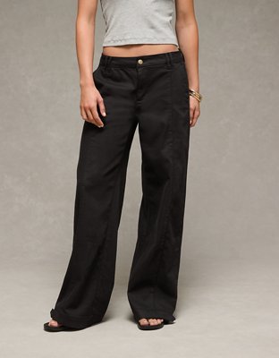 AE Stretch Low-Rise Ultra Wide-Leg Convertible Trouser