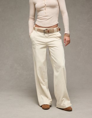 AE Stretch Low-Rise Ultra Wide-Leg Convertible Trouser