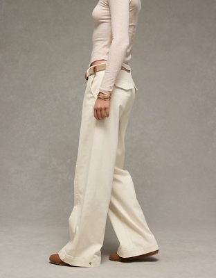 AE Stretch Mid-Rise Ultra Wide-Leg Convertible Trouser