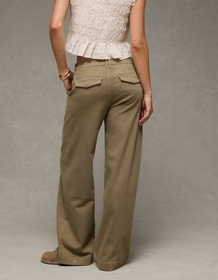 AE Stretch Low-Rise Ultra Wide-Leg Convertible Trouser