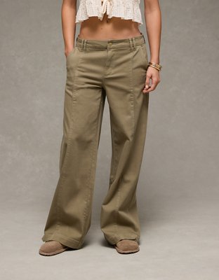 AE Stretch Low-Rise Ultra Wide-Leg Convertible Trouser