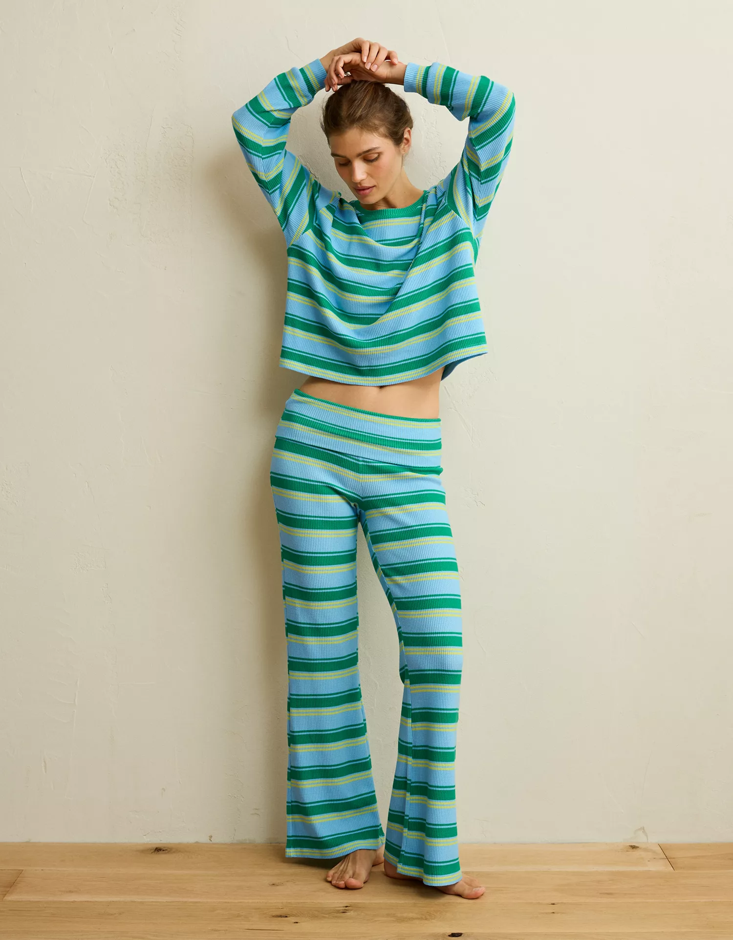 AE Luxe Plush Waffle Foldover Pant