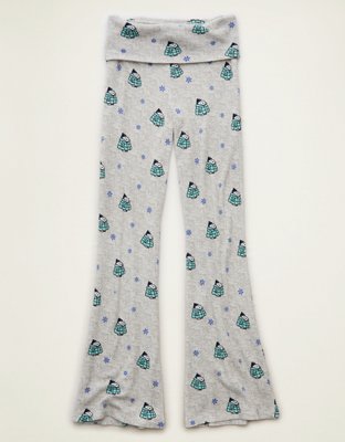 AE Luxe Plush Waffle Snoopy Foldover Pant
