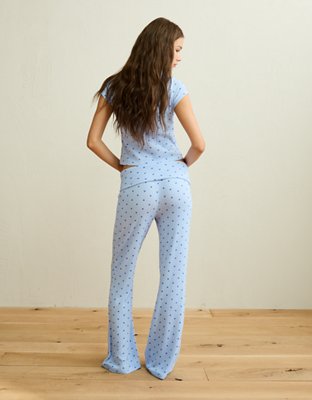 AE Luxe Plush Waffle Foldover Flare Pant