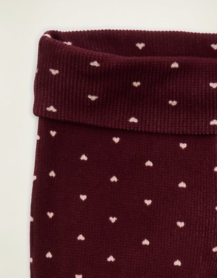 AE Luxe Plush Waffle Foldover Flare Pant