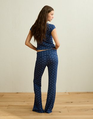 AE Luxe Plush Waffle Foldover Flare Pant