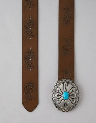 AE x Stagecoach Embossed Leather Belt