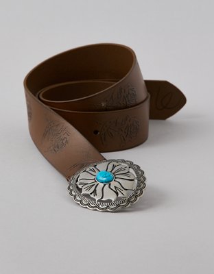 AE x Stagecoach Embossed Leather Belt