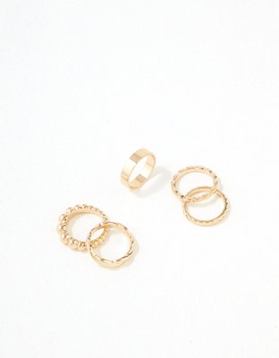 American Eagle AEO Gold Rings 5-Pack — фото 2