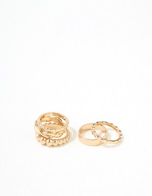 AEO Gold Rings 5-Pack