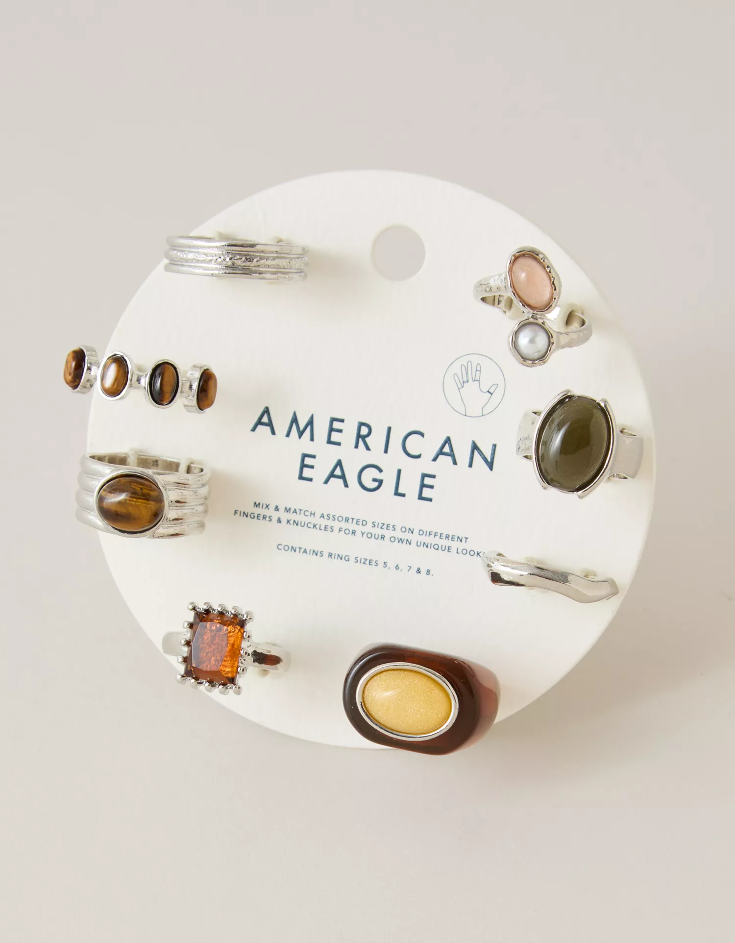 AEO Resin Rings 8-Pack - thumbnail 2