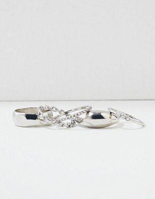 AEO Silver Ring 5-Pack