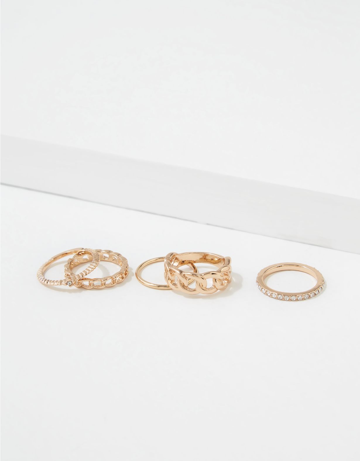 AEO Gold Rings 5-Pack