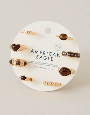 AEO Chunky Rings 8-Pack