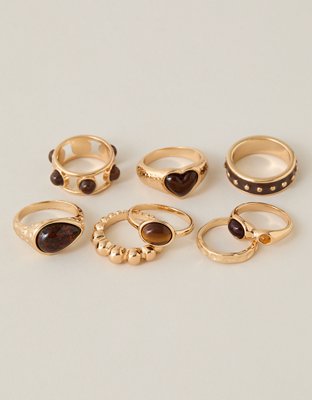 AEO Chunky Rings 8-Pack