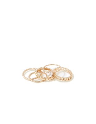AEO Gold Rings 5-Pack
