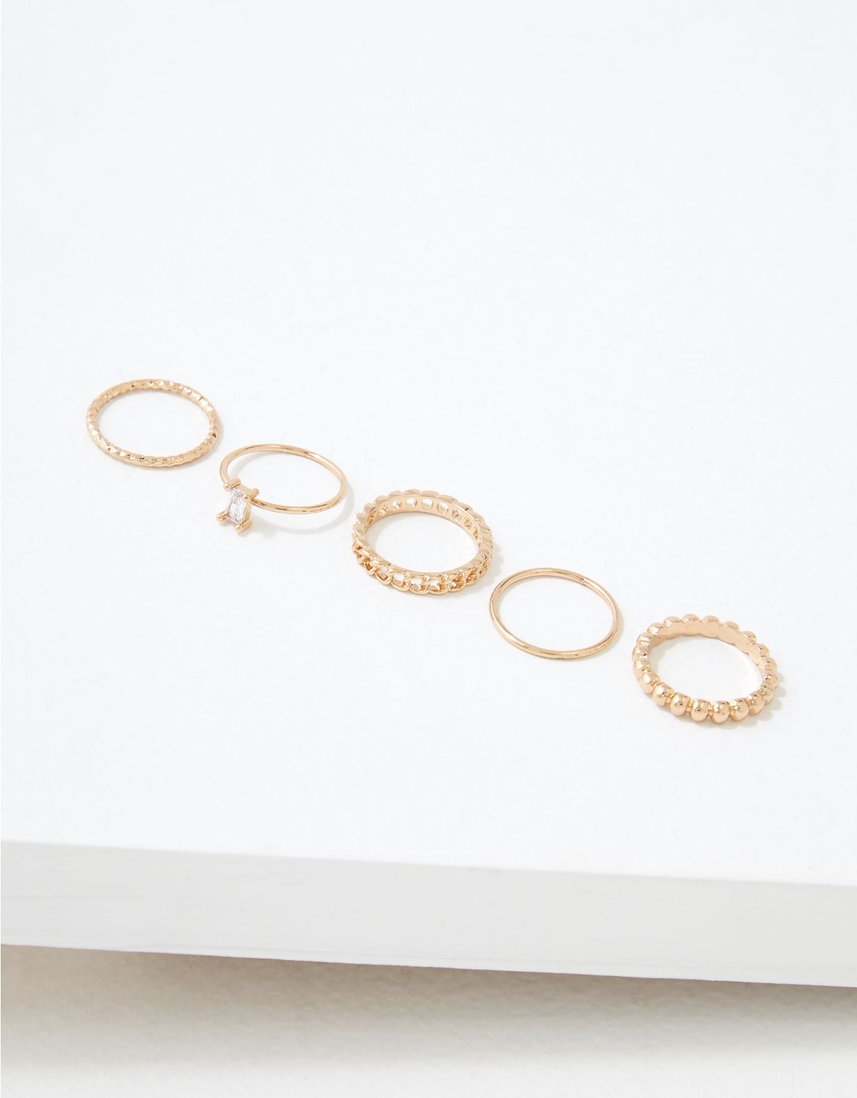 AEO Gold Rings 5-Pack