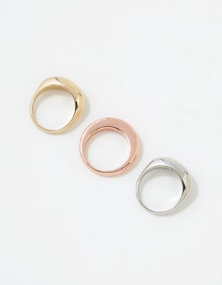 American Eagle AEO Mixed Metal Ring 3-Pack — фото 2